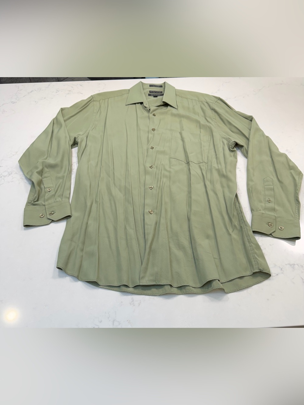 Pierre Cardin long sleeve ultra silky shirt size 16 - 16 1/2